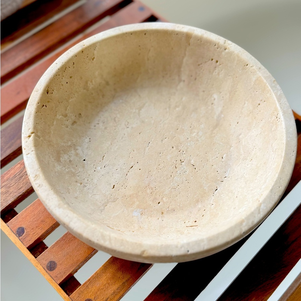 Travertine Stone Decorative Bowl, 13 available